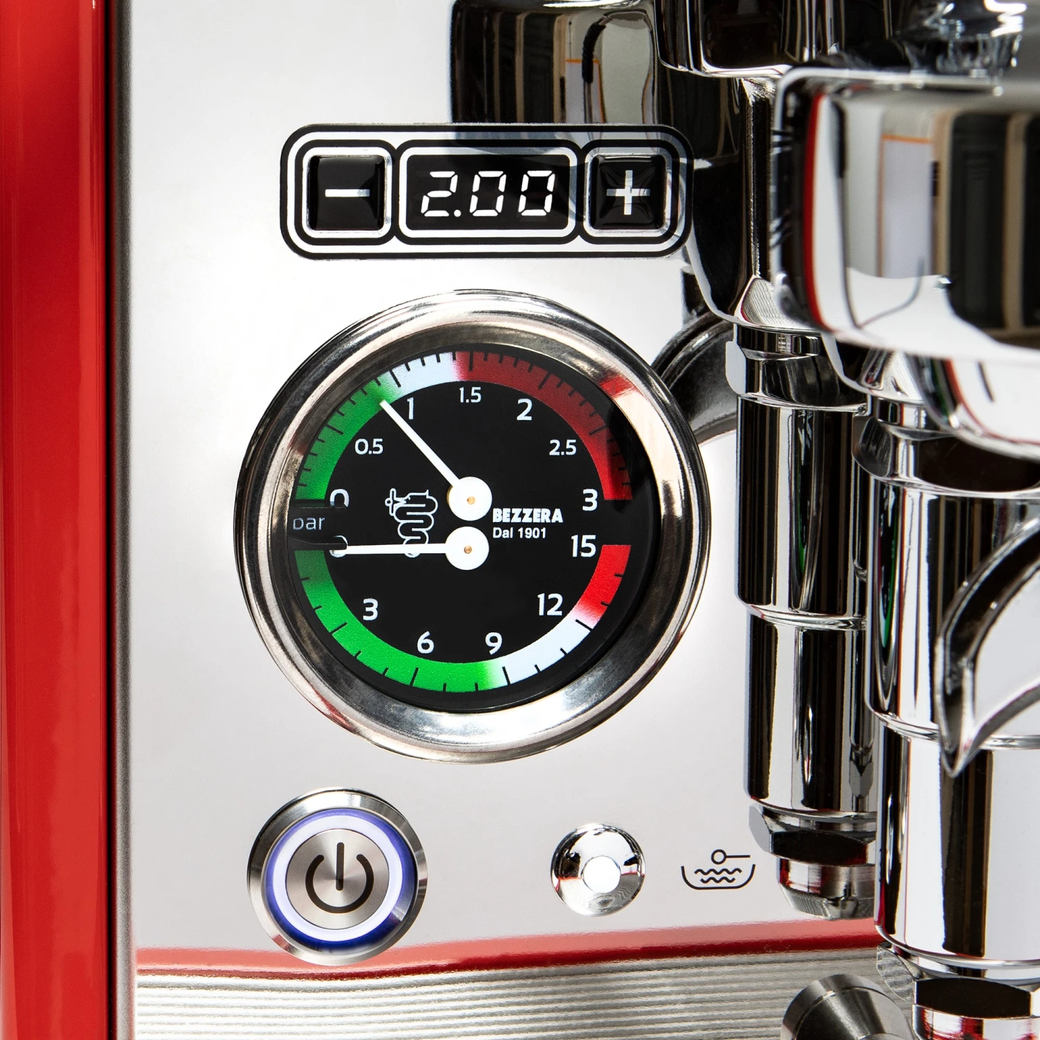 Bezzera Aria PID Espresso Machine With Flow Control - Red - Image 4