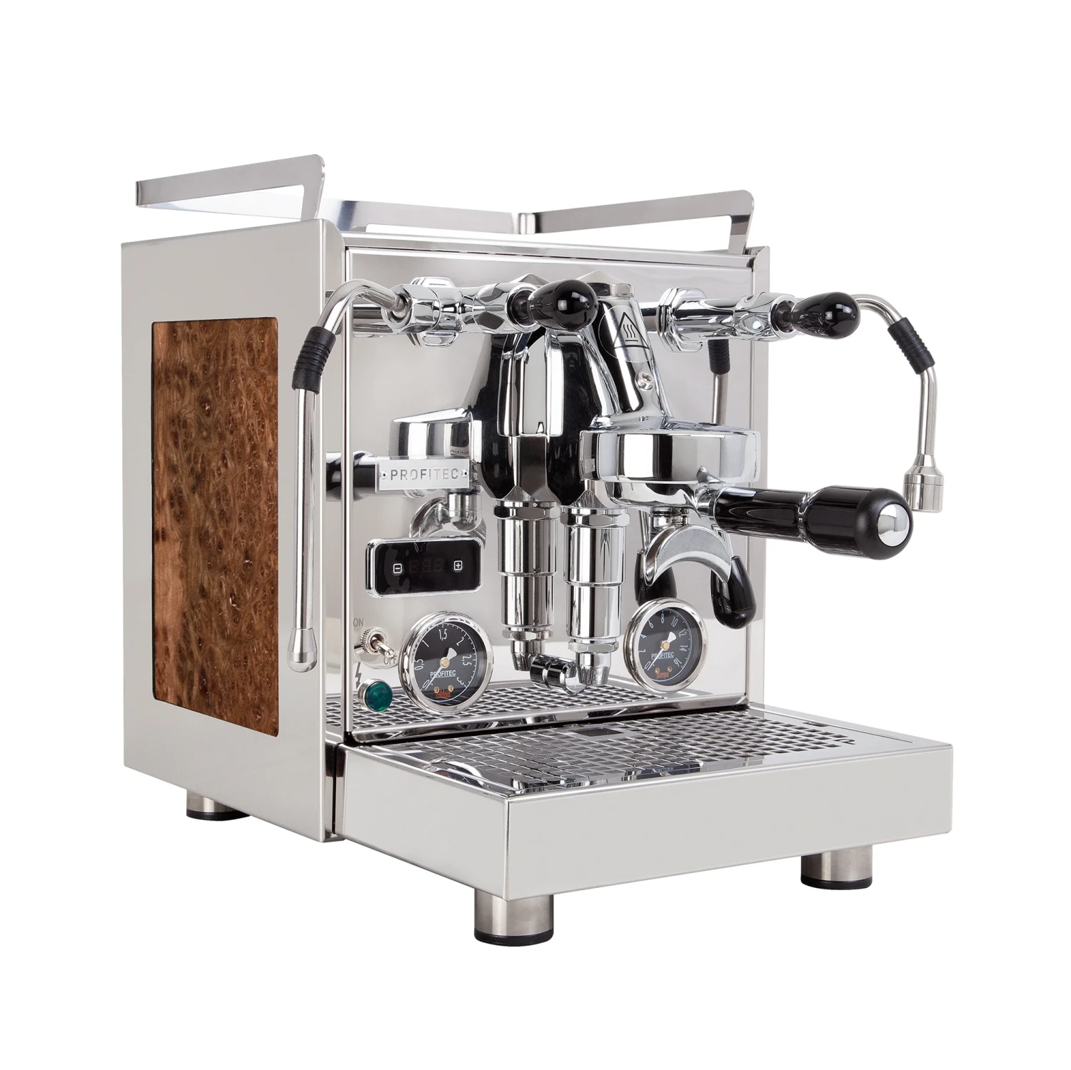 Profitec Pro 600 Dual Boiler Espresso Machine With Quick Steam Plus - Elm Carpathian Burl