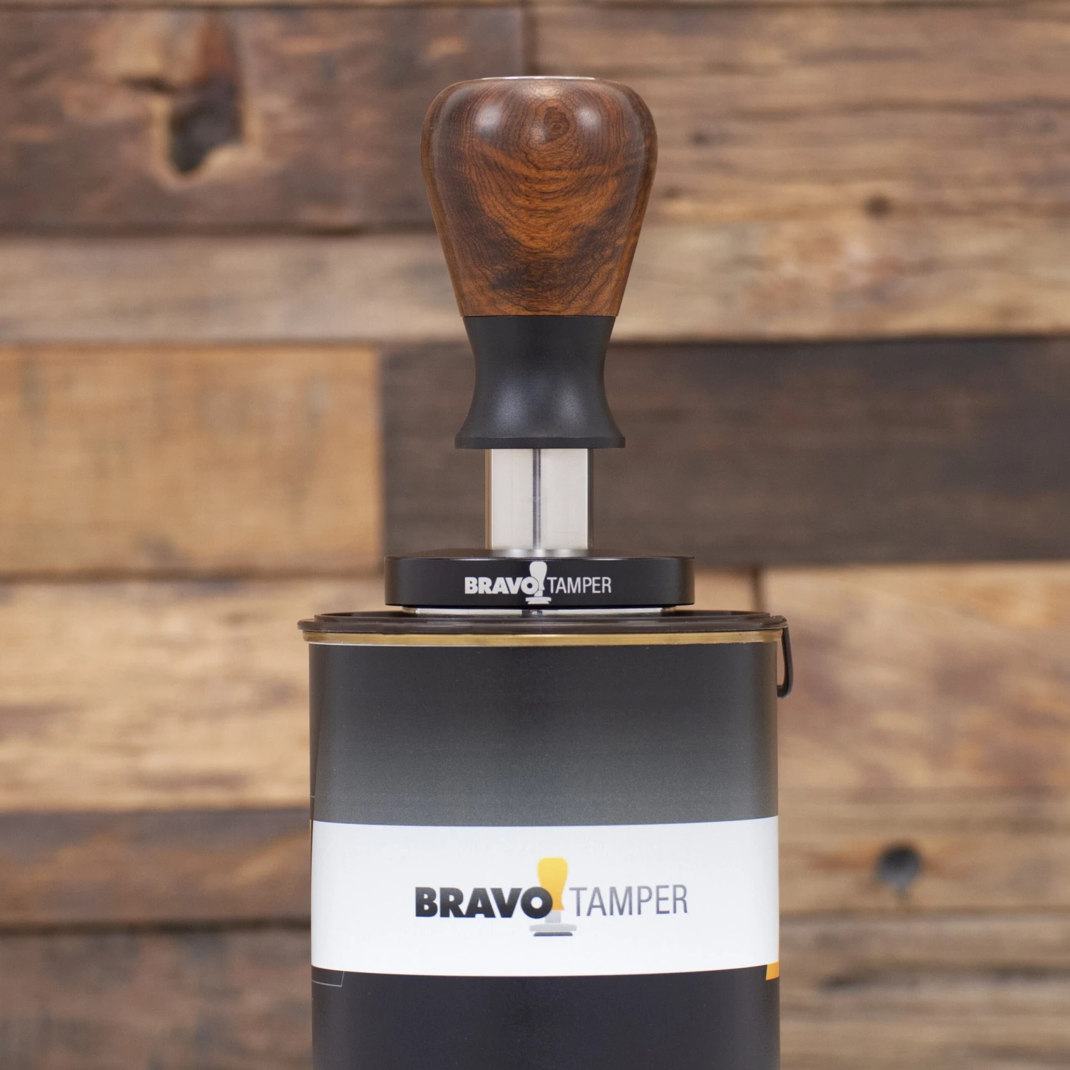 Bravo Espresso Tamper Dark Wood Handle 58.5 Mm - Image 4