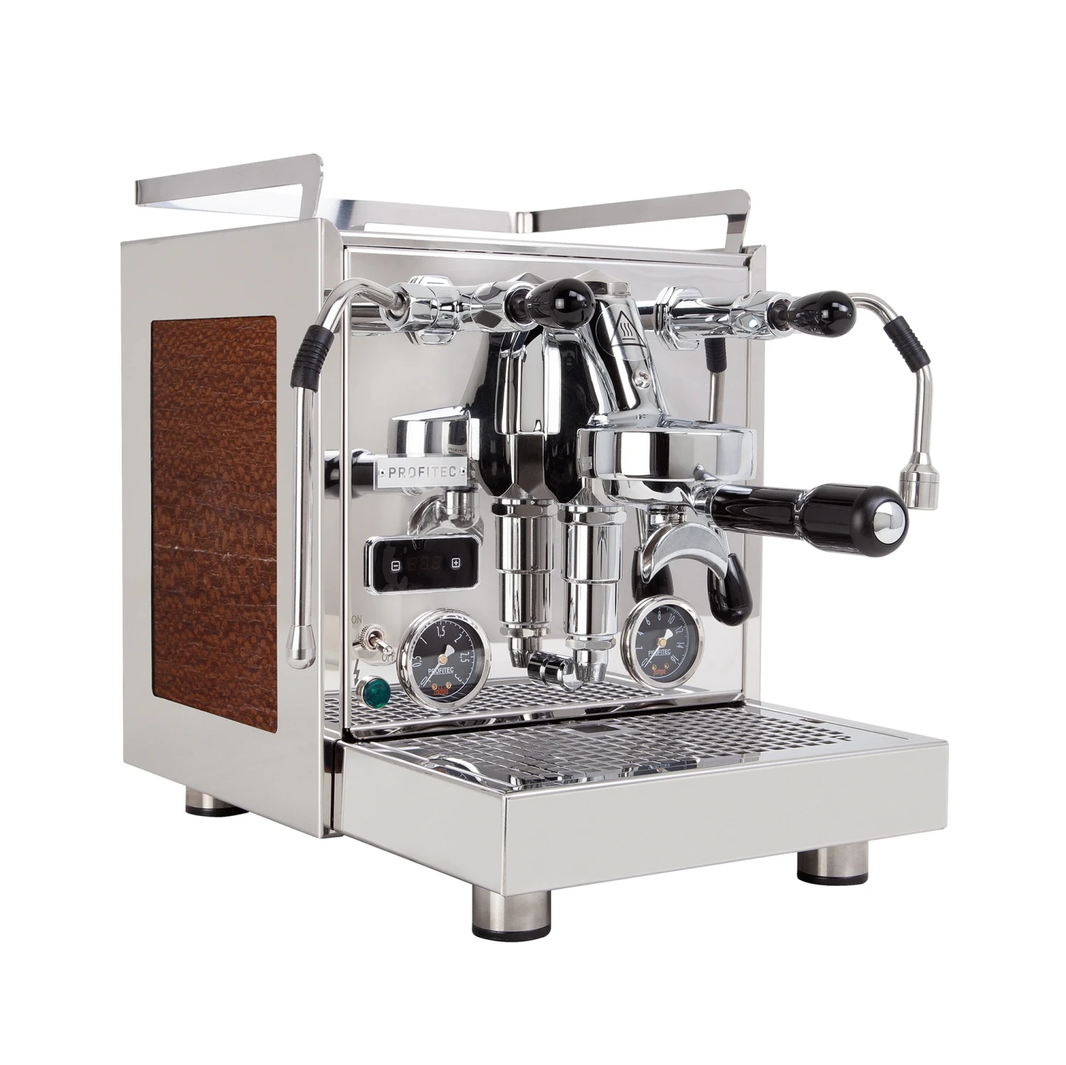 Profitec Pro 600 Dual Boiler Espresso Machine With Quick Steam Plus - Lacewood Quarter Cut