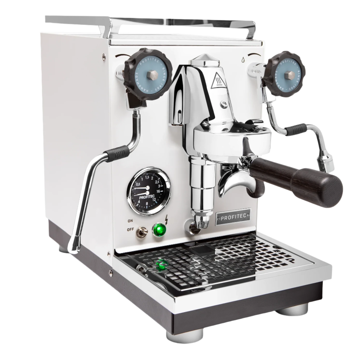 Profitec Pro 400 Espresso Machine In Matte White With Blackened Oak