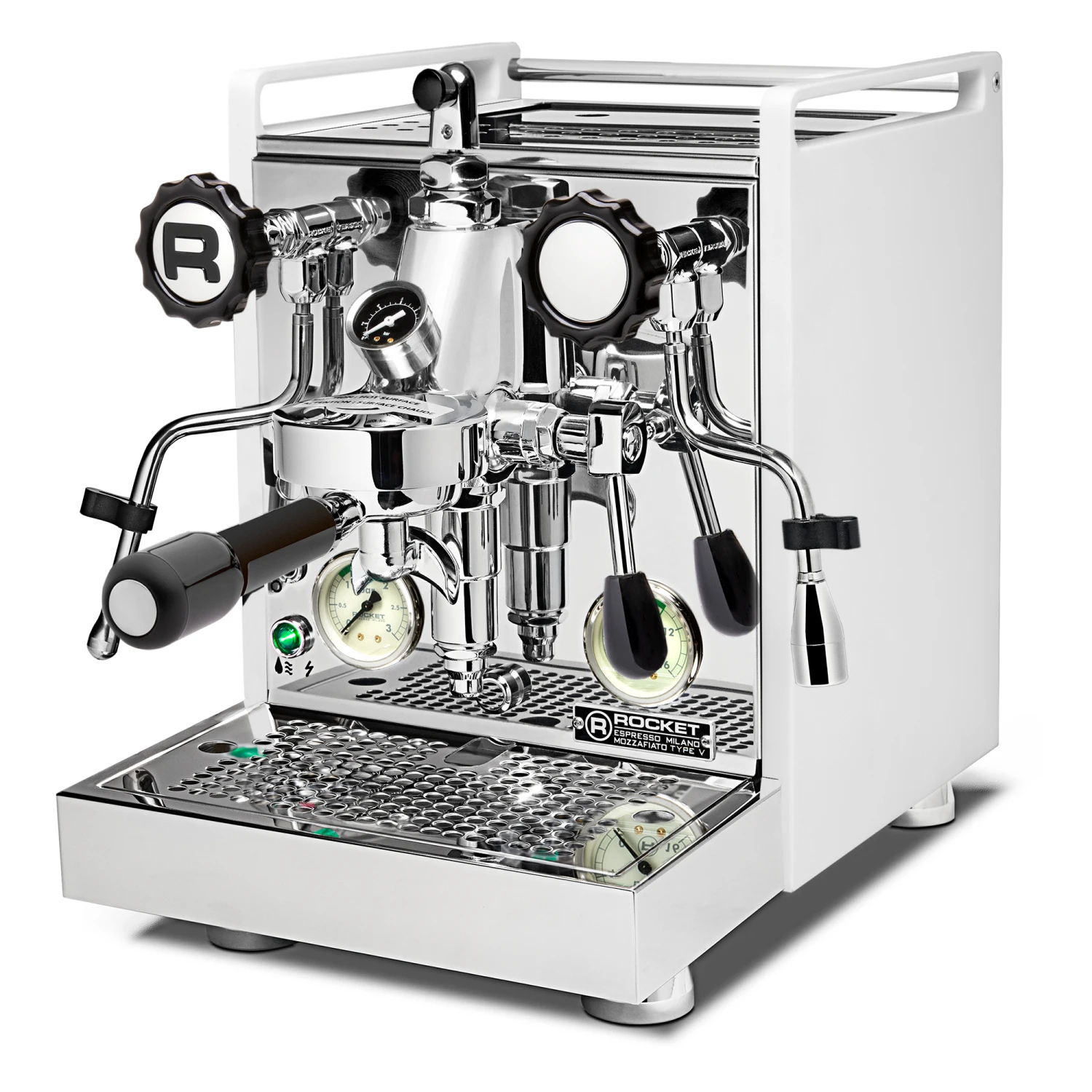 Rocket Espresso Mozzafiato Cronometro V Bianco Espresso Machine With Flow Control