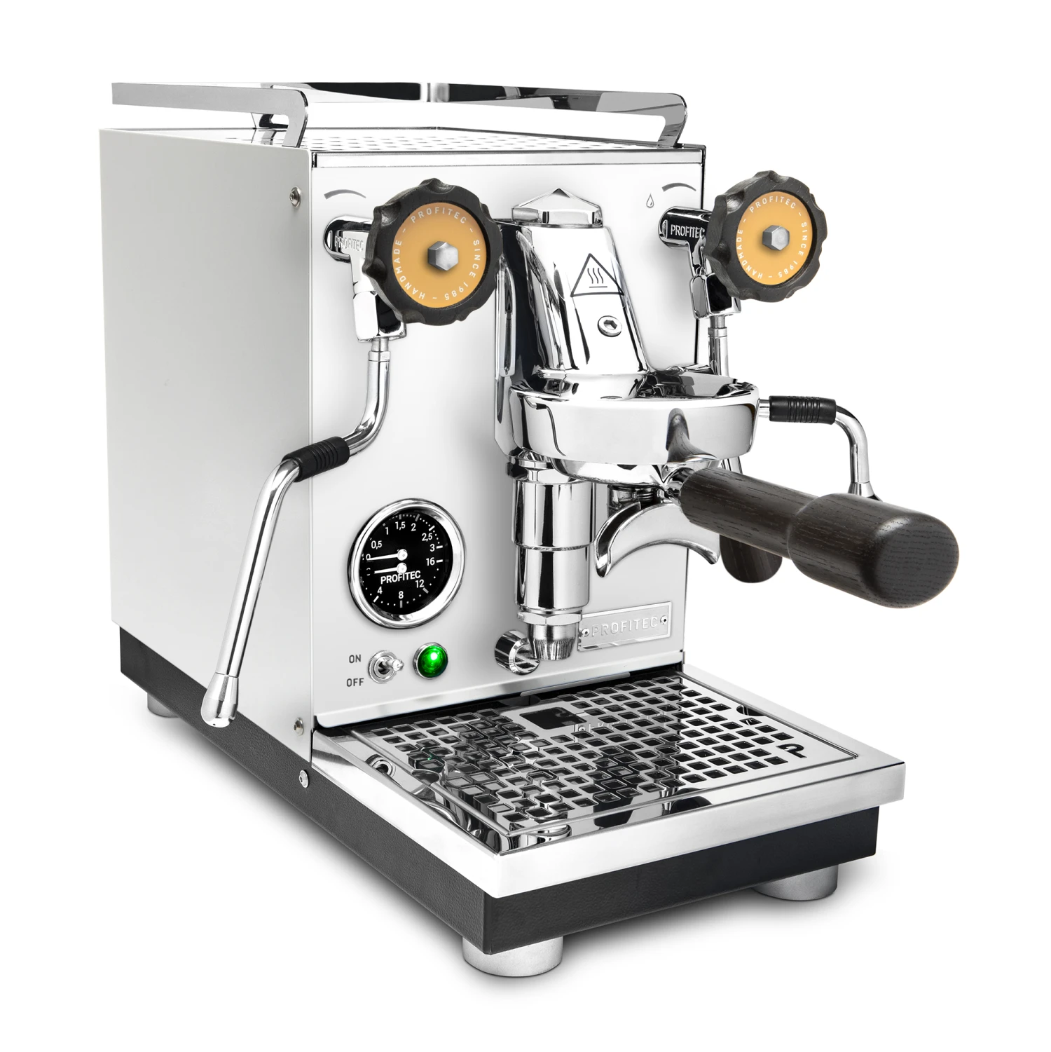 Profitec Pro 400 Espresso Machine In Matte White With Blackened Oak - Image 3