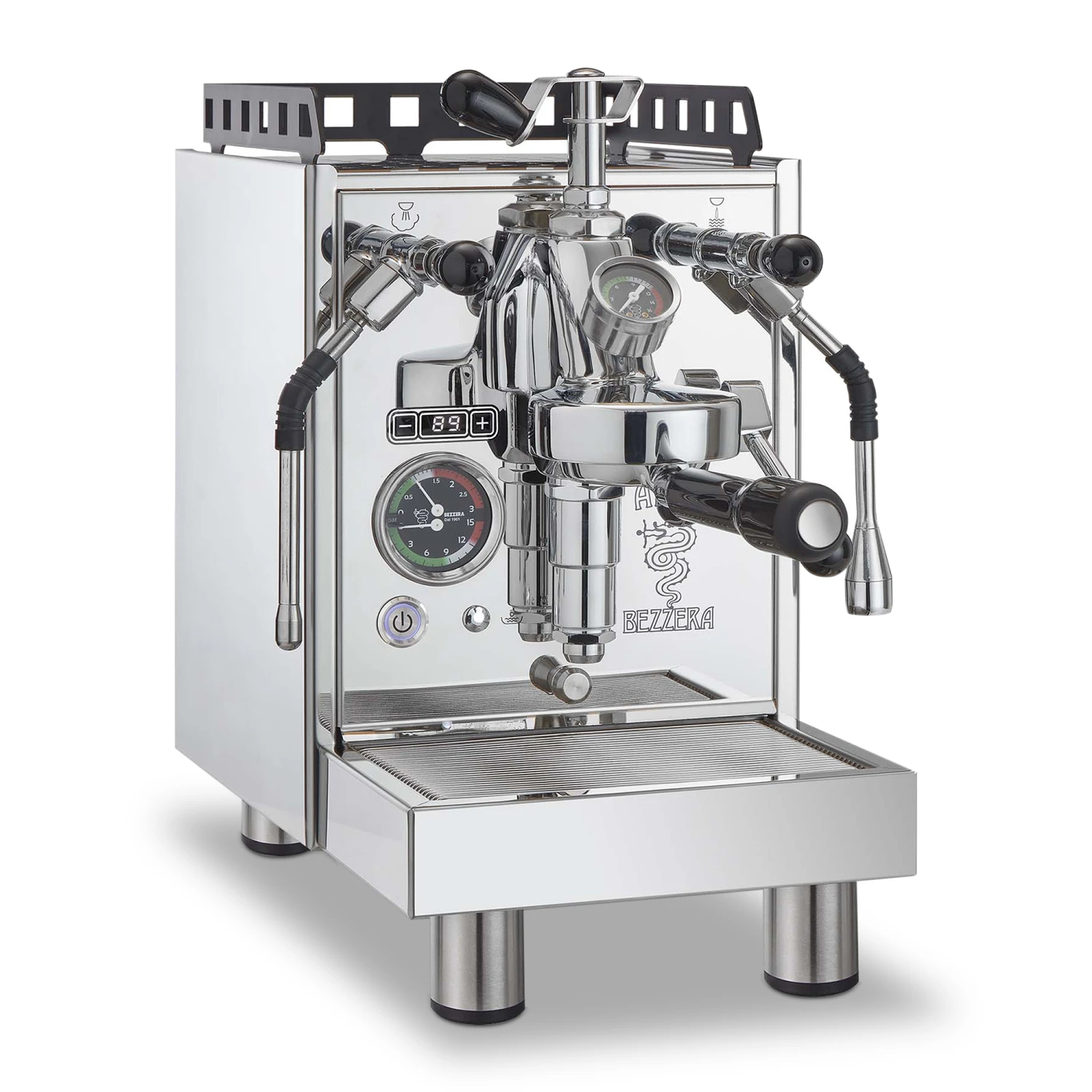 Bezzera Aria PID Espresso Machine With Flow Control - Pure Steel