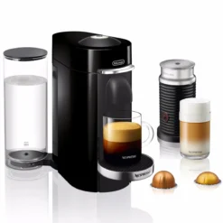 Nespresso VertuoPlus Deluxe And Aeroccino Bundle In Piano Black